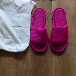 Balenciaga Hotel Satin Slides